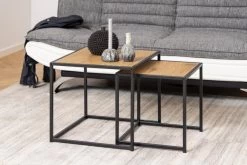 Ensemble De 2 Tables D'appoint Seaford - Noir/chêne Sauvage