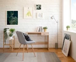 Bureau Franz 89cm 1 Tiroir - Chêne 19 Bureau Franz 89cm 1 Tiroir - Chêne -Meubles Tables Et Chaises Shop Fritz 30 se halbambiente frontal c001