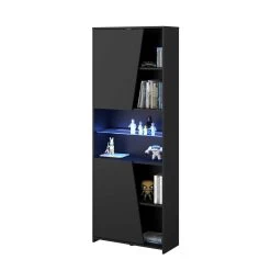 Bibliothèque Gaming 67cm Avec Bande LED - Noir -Meubles Tables Et Chaises Shop GAMING 6940 BI2P G STYLE D d999