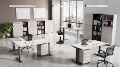 Classeur Bas Osmond 80cm à 2 Portes - Gris Clair -Meubles Tables Et Chaises Shop GW Agenda pe dek a 2692