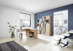 Bureau D'angle Lloris 117x120cm - Blanc/chêne 15 Bureau D'angle Lloris 117x120cm - Blanc/chêne -Meubles Tables Et Chaises Shop GW Lioni pe dek c1 58b6