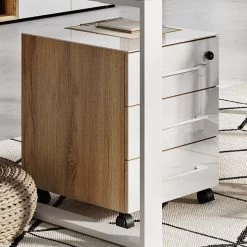 Caisson à Tiroirs Mouna - Chêne/blanc