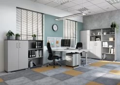 Bureau Presley 160cm Réglable En Hauteur - Gris Clair/argent -Meubles Tables Et Chaises Shop GW Profi2 588 pe dek a bd3f