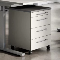 Caisson à Tiroirs Presley - Gris Clair/graphite