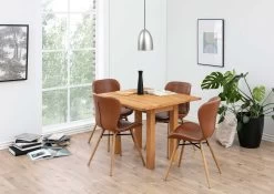 Chaise En Similicuir Tilda Avec Pieds Obliques - Cognac/chêne 8 Chaise En Similicuir Tilda Avec Pieds Obliques - Cognac/chêne -Meubles Tables Et Chaises Shop H000018217 5 deb0