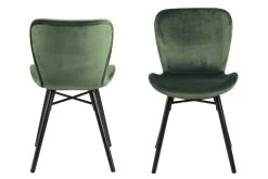 Chaise En Velours Tilda Avec Pieds Obliques - Vert Forêt/noir 11 Chaise En Velours Tilda Avec Pieds Obliques - Vert Forêt/noir -Meubles Tables Et Chaises Shop H000018965 2 c551