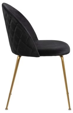 Chaise Capitonnée Isa - Noir/cuivre -Meubles Tables Et Chaises Shop H000019698 3 13f6