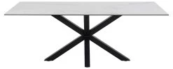 Table à Manger Hennie 200x100 Céramique - Blanc/noir -Meubles Tables Et Chaises Shop H000020303 2 9555