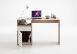 FMD Bureau Jady 123cm - Chêne/blanc -Meubles Tables Et Chaises Shop Jackson Eiche frontal ge ffnet 53d0