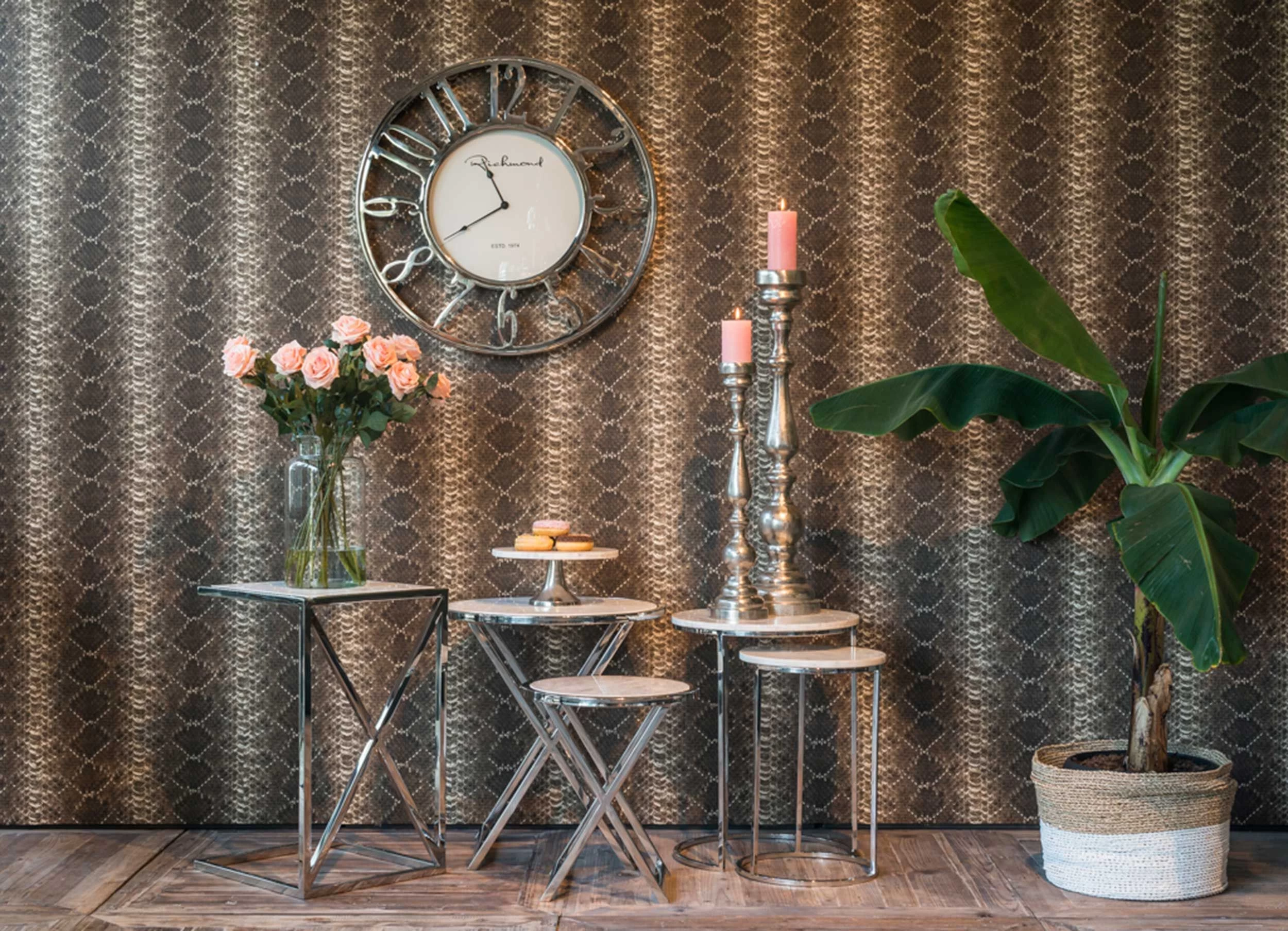 RICHMOND Lot De 2 Tables D'appoint Lacey - Argent/gris 6 RICHMOND Lot De 2 Tables D'appoint Lacey - Argent/gris – Image 6