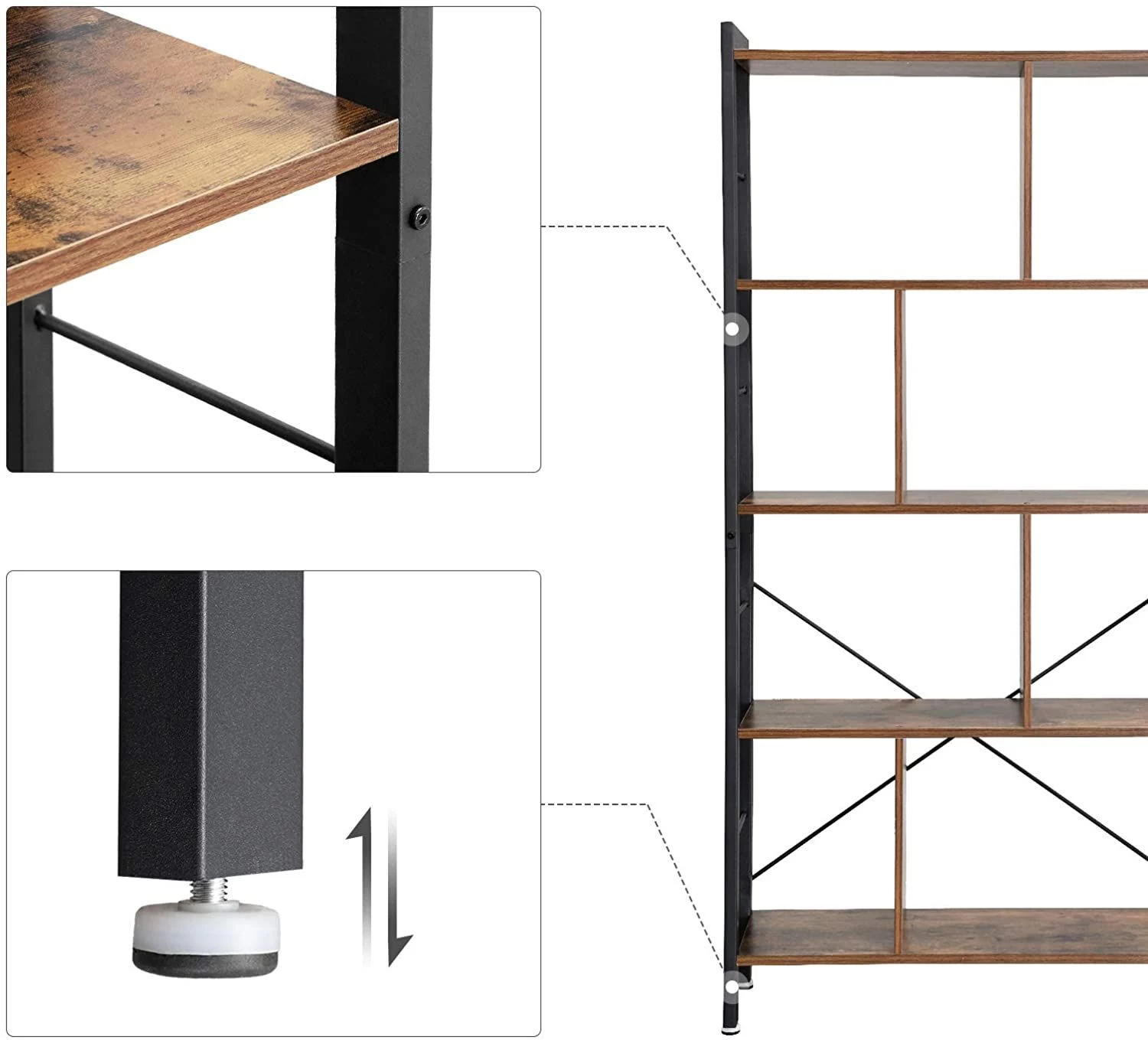 Etagère Emile - Brun/noir 2 Etagère Emile - Brun/noir – Image 2