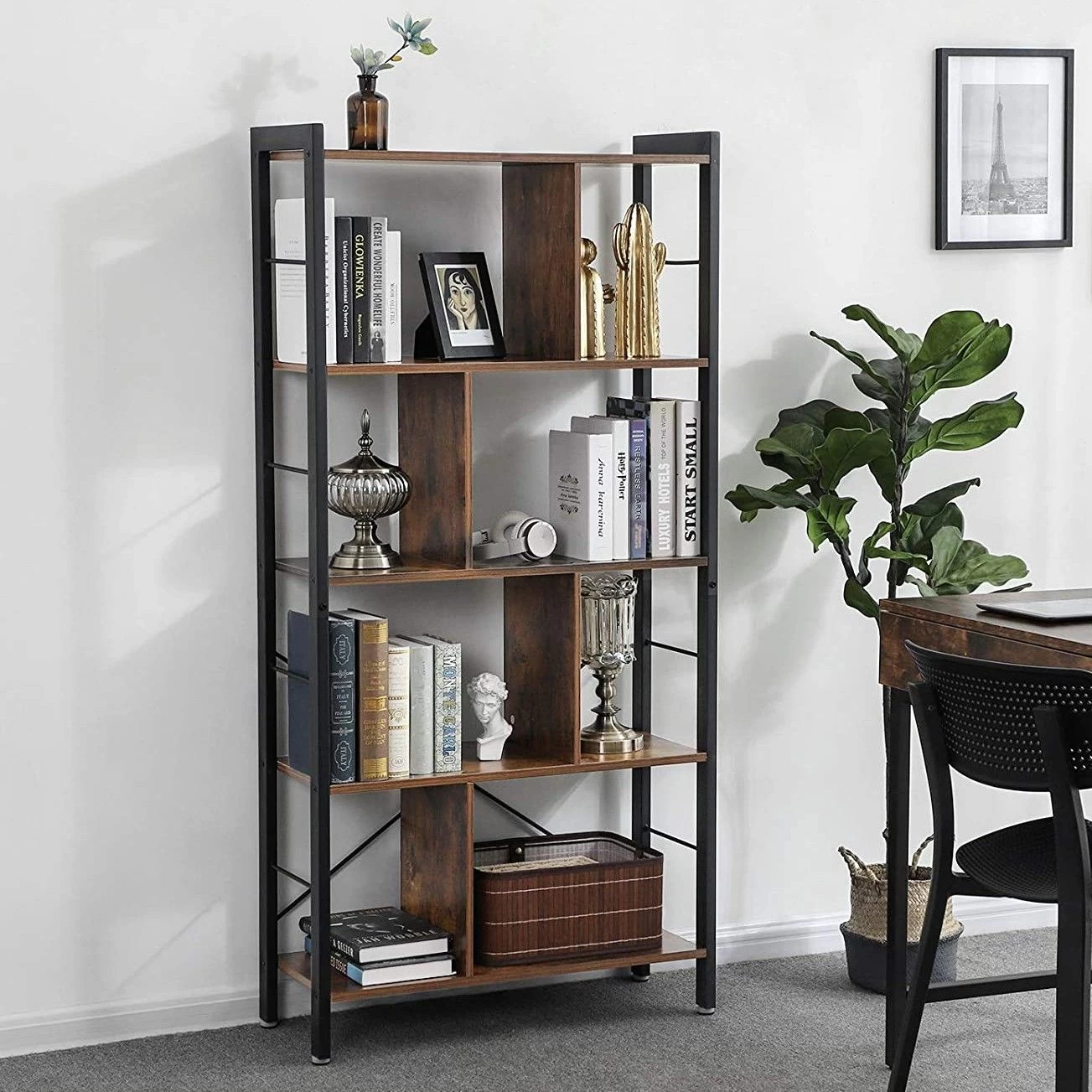 Etagère Emile - Brun/noir 1 Etagère Emile - Brun/noir