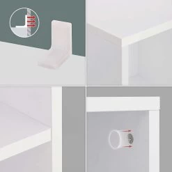 Etagère De Rangement Bibliothèque En Bois Blanc 8 Cubes -Meubles Tables Et Chaises Shop LBC24WT 7 135c