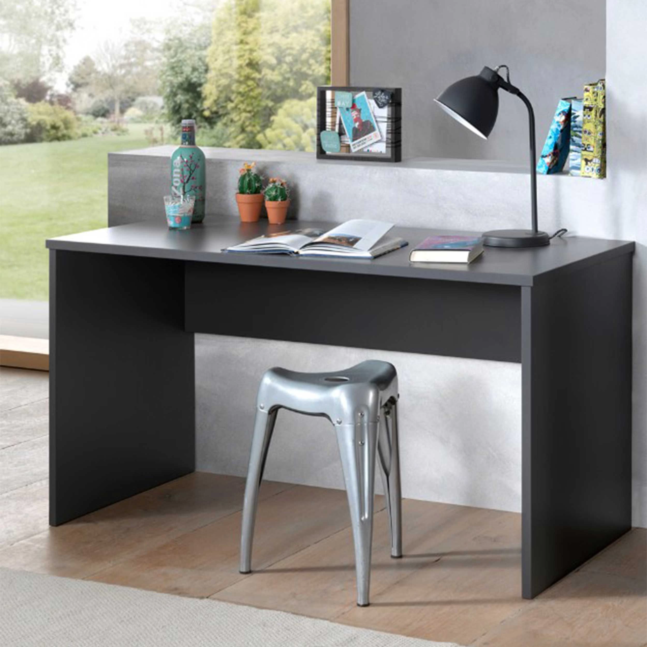 Table De Bureau London 140cm - Anthracite 1 Table De Bureau London 140cm - Anthracite