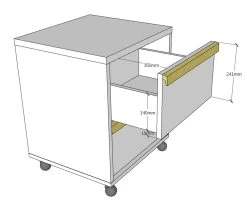 Caisson à Tiroirs London - Blanc -Meubles Tables Et Chaises Shop LDRK12 3 0999