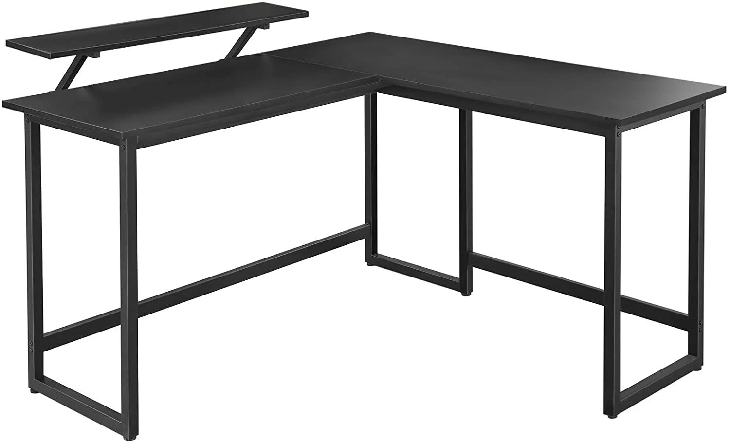 Bureau D'angle Spencer 140cm Avec Support écran - Noir 7 Bureau D'angle Spencer 140cm Avec Support écran - Noir – Image 7