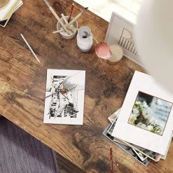 Bureau D'angle Fabrice 138cm 2 Tablettes - Brun Rustique/noir 10 Bureau D'angle Fabrice 138cm 2 Tablettes - Brun Rustique/noir -Meubles Tables Et Chaises Shop LWD72X 3 6cce