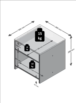 FMD Table D'appoint Linn - Béton/blanc -Meubles Tables Et Chaises Shop Lund 3D 0f76