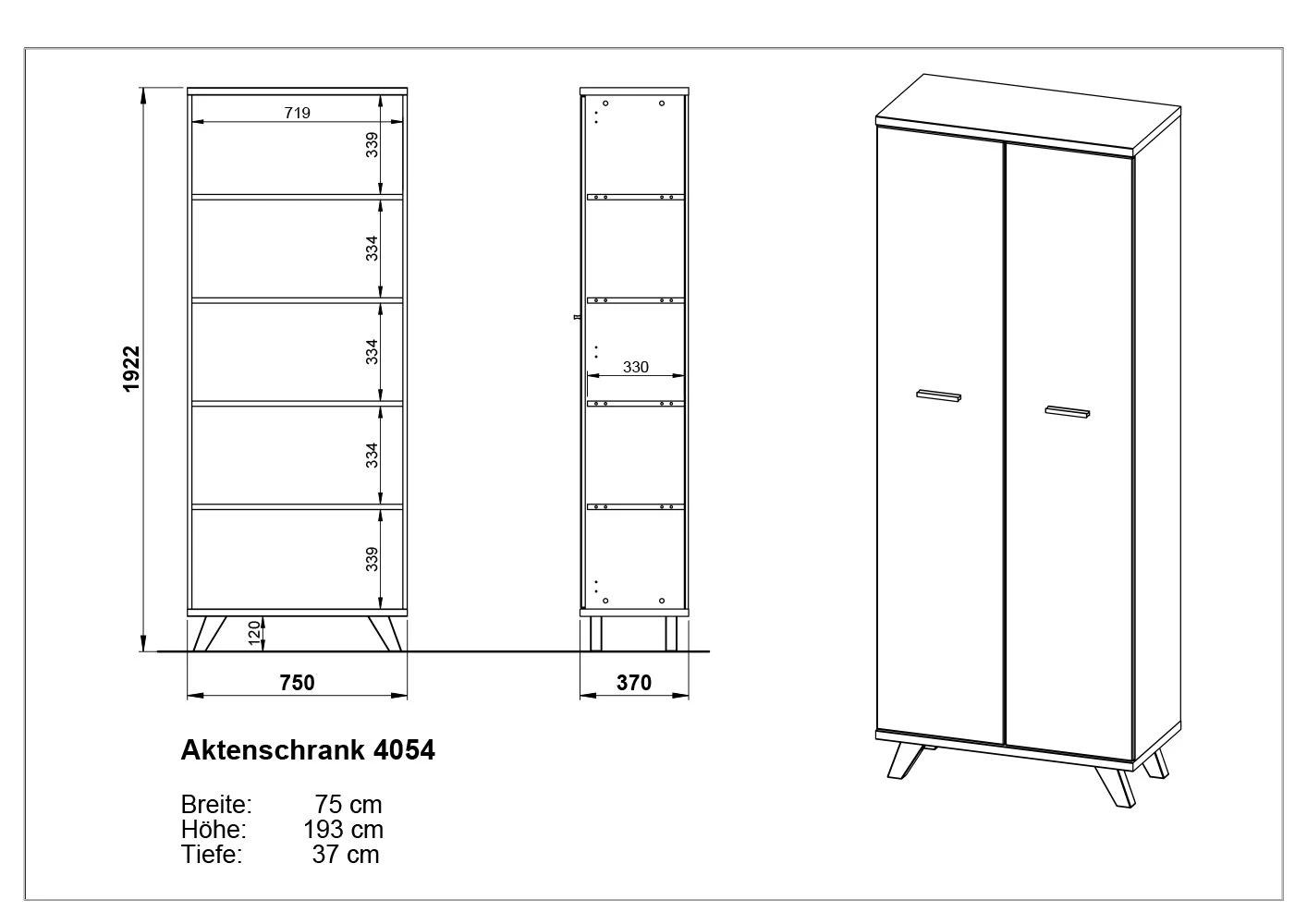 Bibliothèque/Armoire De Rangement Ousmane H193cm - Blanc 4 Bibliothèque/Armoire De Rangement Ousmane H193cm - Blanc – Image 4