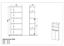 Classeur Osmond 80cm à 2 Portes & 2 Niches - Chêne/graphite 7 Classeur Osmond 80cm à 2 Portes & 2 Niches - Chêne/graphite -Meubles Tables Et Chaises Shop MA 4236 BEM c4dd