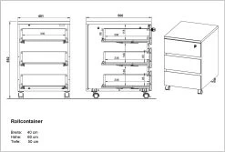 Plateau Miguel Avec 3 Tiroirs - Anthracite/ochre -Meubles Tables Et Chaises Shop MA 4264 BEM e01d