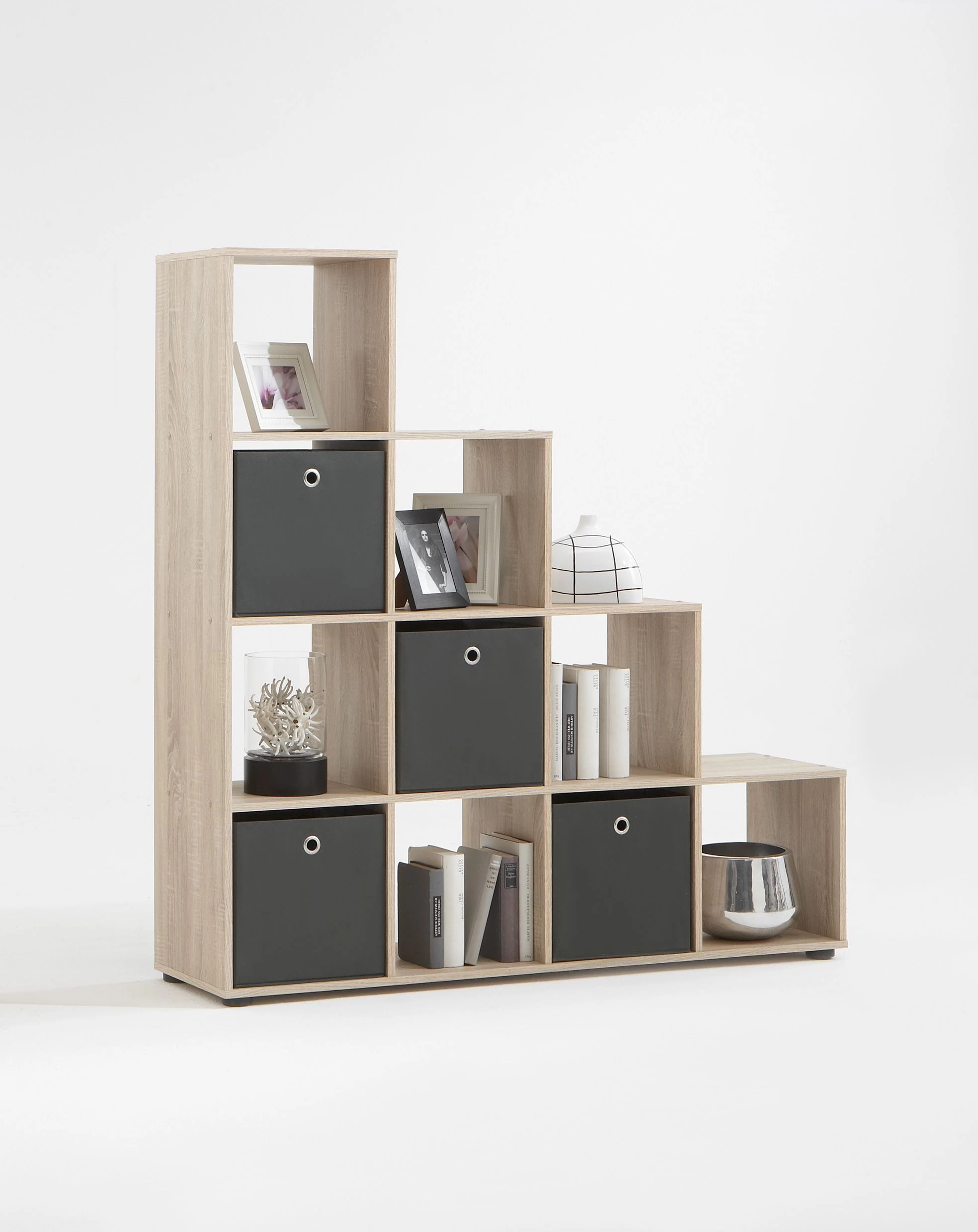 FMD Étagère Méga 10 Niches - Chêne Brun 3 FMD Étagère Méga 10 Niches - Chêne Brun – Image 3