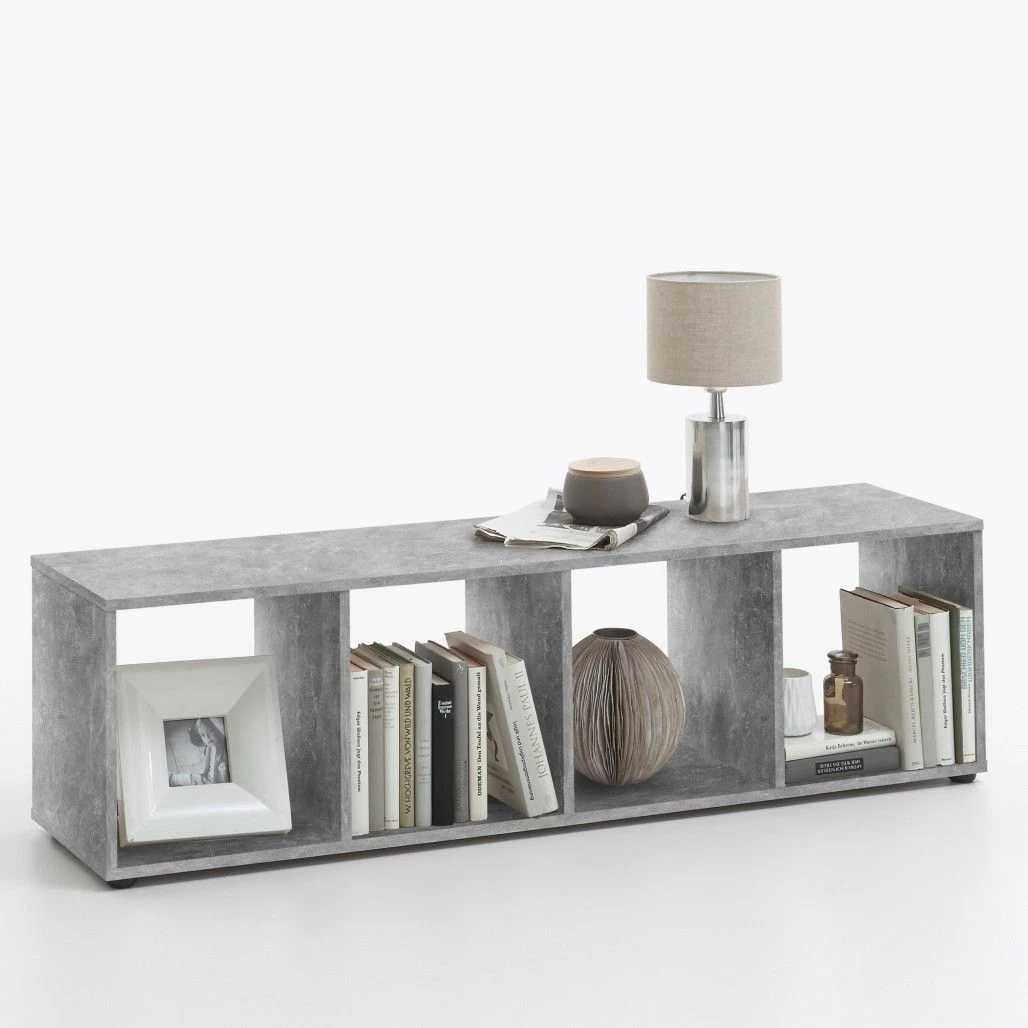 FMD Étagère Méga 4 Niches - Béton 1 FMD Étagère Méga 4 Niches - Béton