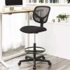 Songmics Chaise De Bureau Haute Avec Repose-pieds Circulaire Ines - Noir