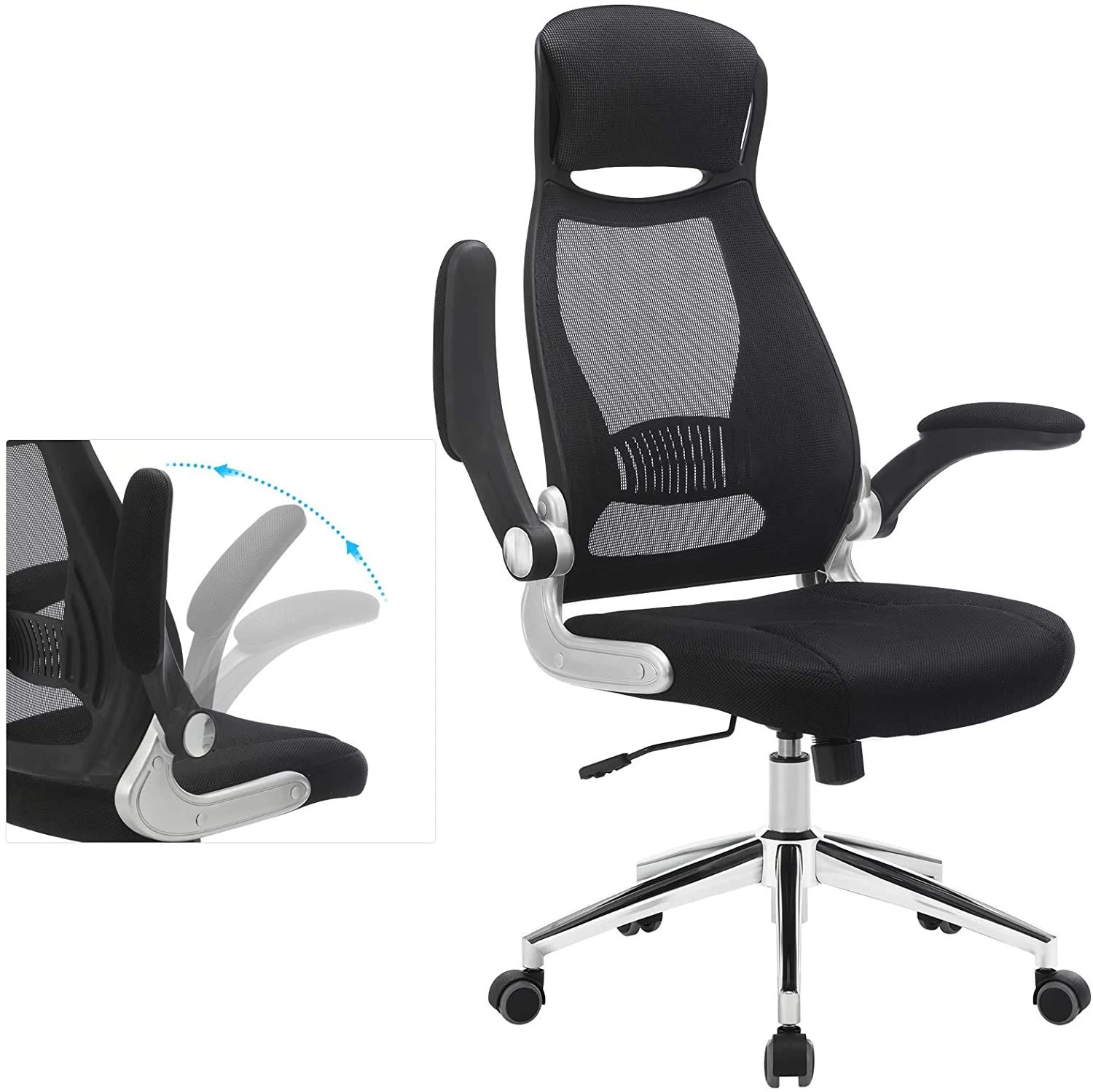 Songmics Chaise De Bureau Xavi - Noir 5 Songmics Chaise De Bureau Xavi - Noir – Image 5