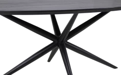 Table De Salle à Manger 180x100cm Bois D'acacia - Noir -Meubles Tables Et Chaises Shop OVTSE180BL AN CLEG13065 HSM127 3 a139