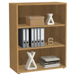 FMD Bibliothèque Gabi Large à 3 Niches - Chêne Vieilli