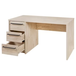 Bureau Angie 140cm, 3 Tiroirs - Décor En Chêne -Meubles Tables Et Chaises Shop Ontwerp zonder titel 14 4554
