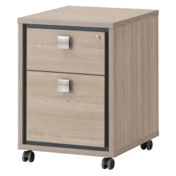 Caisson De Bureau Acila 50x55x64cm, 2 Tiroirs - Décor En Chêne -Meubles Tables Et Chaises Shop Ontwerp zonder titel 16 4f80