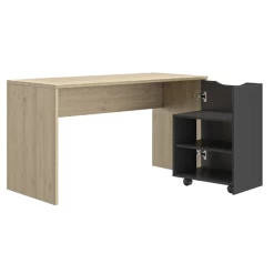 Bureau Albano 136cm - Noir/décor De Chêne -Meubles Tables Et Chaises Shop Ontwerp zonder titel 38 2421