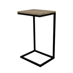 Table D'appoint Read 65cm - Bois De Manguier/fer Noir