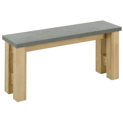 Banc Louane 110x30cm - Chêne/béton -Meubles Tables Et Chaises Shop Ontwerp zonder titel 64 613a