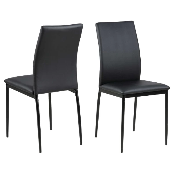 Chaise Demir - Similicuir Noir 1 Chaise Demir - Similicuir Noir