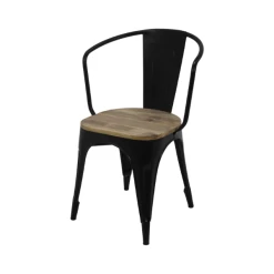 Chaise Café Industrielle Tap - Bois De Manguier/fer