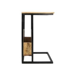 Table D'appoint Rick 68cm Avec Porte-revue - Bois De Manguier/fer -Meubles Tables Et Chaises Shop Ontwerp zonder titel 80 141a