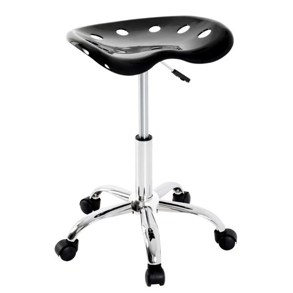Tabouret De Bureau Sur Roulettes Andrei - Noir 1 Tabouret De Bureau Sur Roulettes Andrei - Noir
