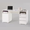 Bureau Primos 145cm Avec 3 Tiroirs & 1 Porte - Blanc