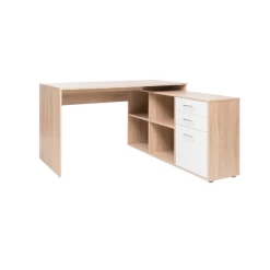 Bureau D'angle Lanzini 2 Tiroirs & 1 Porte - Chêne Sonoma/blanc -Meubles Tables Et Chaises Shop Ontwerp zonder titel 2021 11 16T101431.086 c6e3
