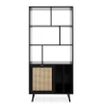 Bibliothèque Daka 80cm 1 Porte - Noir/nature