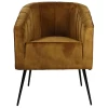Fauteuil Chester 60x83cm Velours - Or