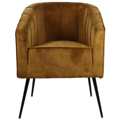 Fauteuil Chester 60x83cm Velours - Or