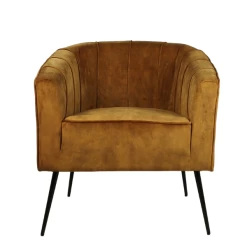 Fauteuil Chester Velours - Or