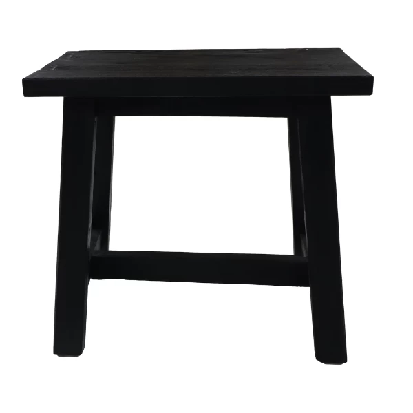 Tabouret Décoratif Lawas 50cm Bois Teck - Noir 5 Tabouret Décoratif Lawas 50cm Bois Teck - Noir – Image 5
