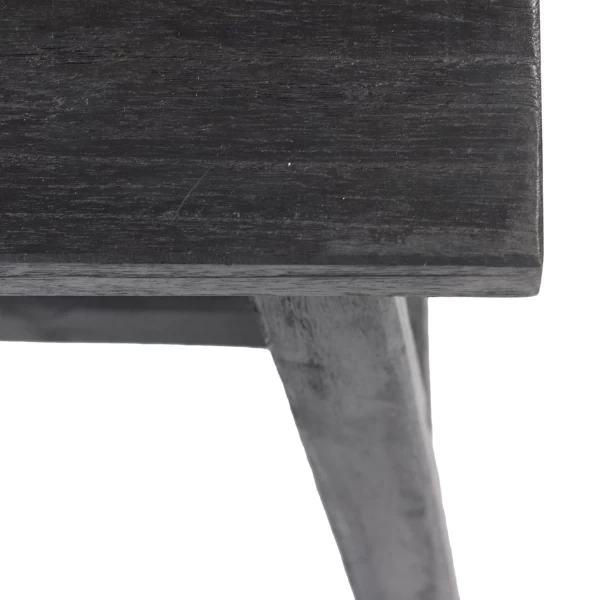 Tabouret Décoratif Lawas 50cm Bois Teck - Noir 3 Tabouret Décoratif Lawas 50cm Bois Teck - Noir – Image 3