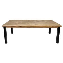 Table De Salle à Manger Zaria 220x100x75cm - Naturel/noir