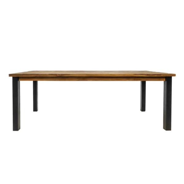 Table De Salle à Manger Zaria 220x100x75cm - Naturel/noir 5 Table De Salle à Manger Zaria 220x100x75cm - Naturel/noir – Image 5